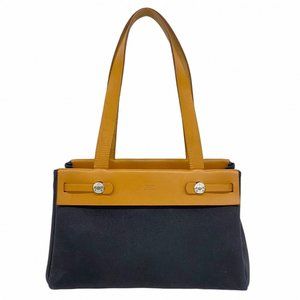 Hermes Hermès Airbag Cabas PM Toile Officier Tote Bag, Black/Natural, G Stamp...